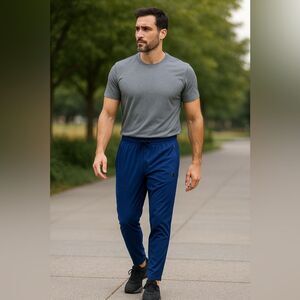 Champion Men’s Blue Performance Track Pants Joggers | Size Medium | Zip Pockets